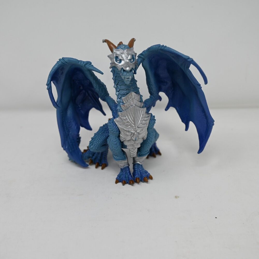 Safari Ltd Guardian Dragon Figure Blue Armored Fantasy Toy